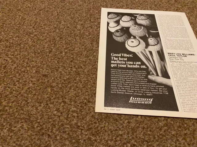 Jbf32 Advert 11X6 Ludwig Musser Good Vibes Drum Sticks...