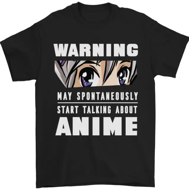 Warning Maggio Start Talking About Anime Divertente Uomo T-Shirt 100% IN Cotone