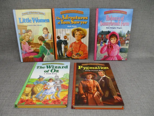 Treasury of Illustrated Classics Books Little Women Pygmalion Wizard of Oz Lot 5