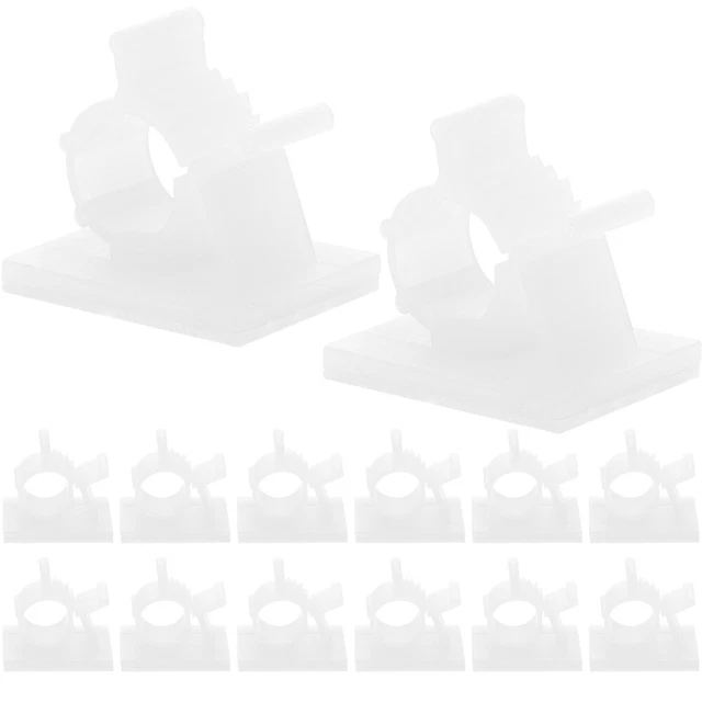 100 Pcs Fixed Lock Clamp Plastic Office Cord Clips Organizer