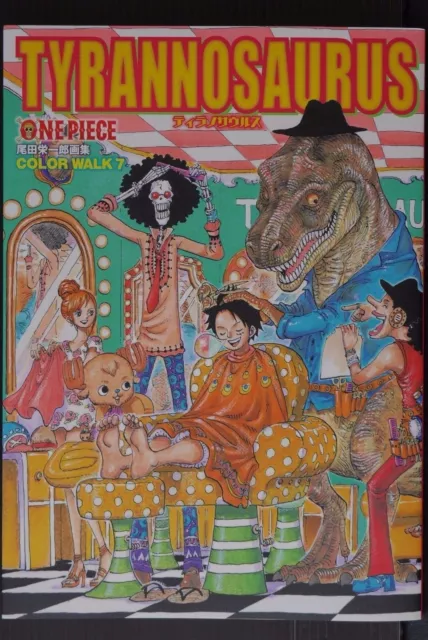 JAPON Livre d'art One Piece Eiichiro Oda Color walk #7 "TYRANNOSAURUS"