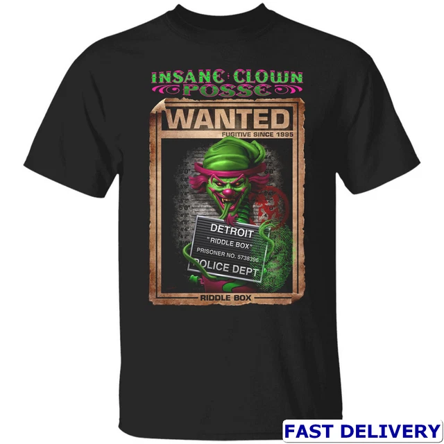 Insane Clown Posse band Card Poster T-shirt Black Cotton Unisex S-6XL ICP