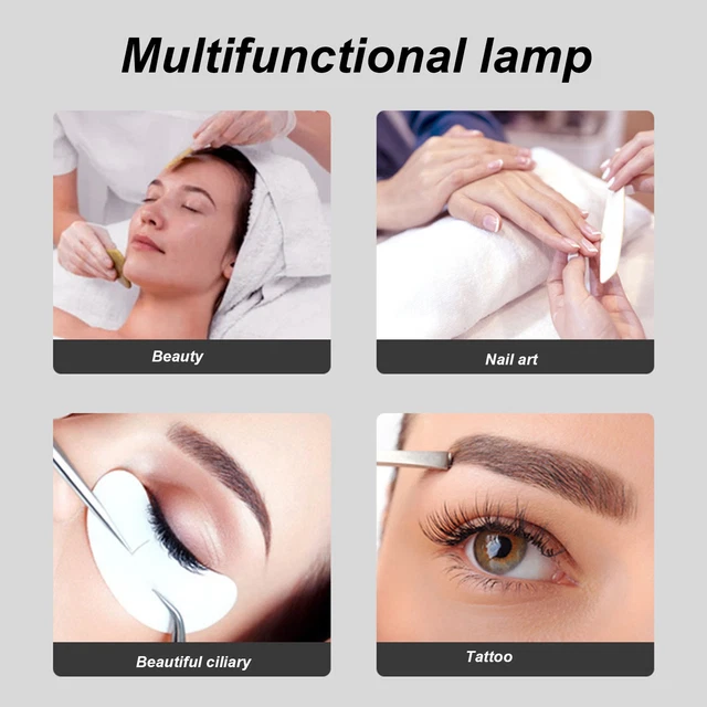 Lámpara LED de escritorio media luna blanca de escritorio media luna para cuidado de la piel de belleza lo último