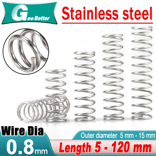 20 Pezzi Molle Di Compressione In Acciaio Inox 304 - Filo 0,4mm X Diametro 4mm, Lunghezza 20mm Per Riparazioni E Fai Da Te - copertina