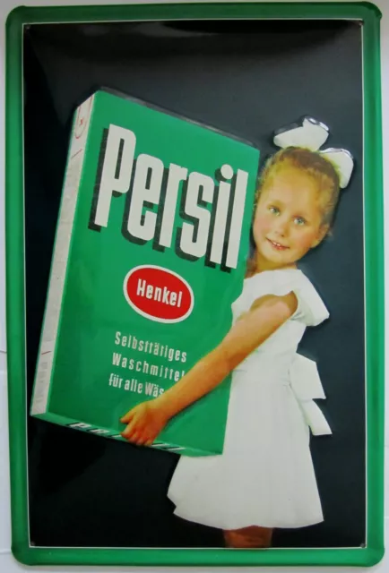 Blechschild - Persil - 30 x 20cm - Metallschild - schwarz/grün