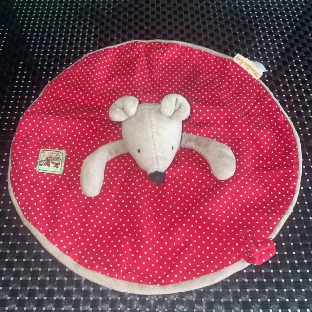 Ca2 Doudou Plat Rond Moulin Roty La Grande Famille Souris Rouge/Rose Pois Blanc