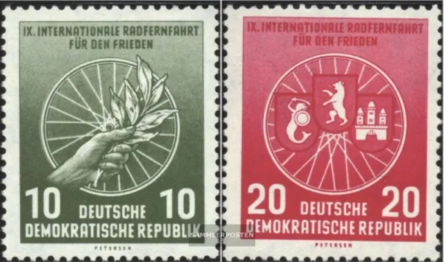 DDR 521-522 (kompl.Ausg.) postfrisch 1956 Internationale Radfernfahrt für den