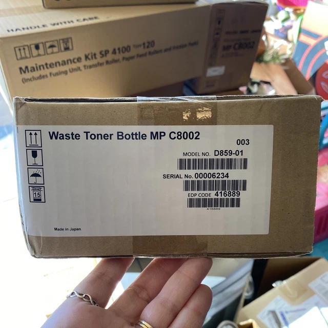 Genuine Ricoh MP C8002 Waste Toner Bottle New in Box 416889 D859-01