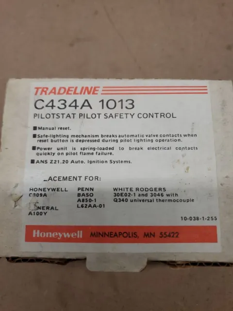 Honeywell Tradeline C434A1013 Electric Pilotstat Pilot Safety Control