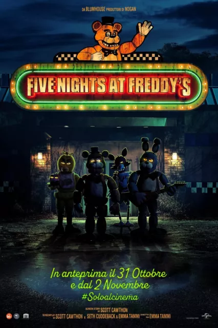 Five Nights At Freddy's Film 2023 Poster Locandina 45X32Cm