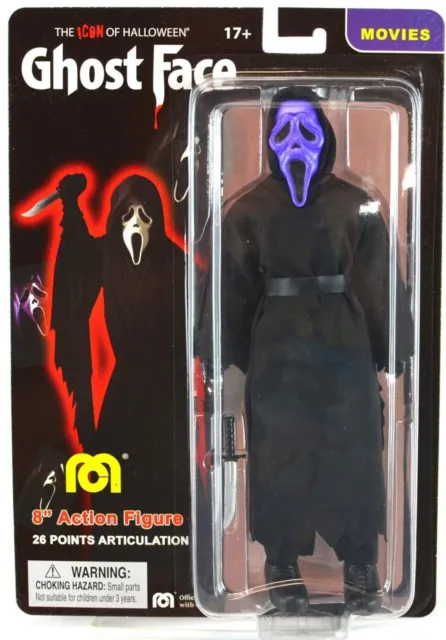 Ghost face 8” Mego Action Figure Purple Icons of Horror Scream