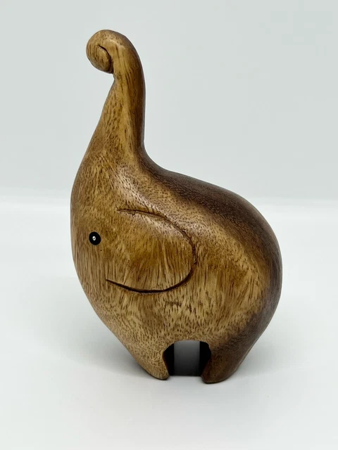 Wooden Carved Dominican Republic Elephant Figurine