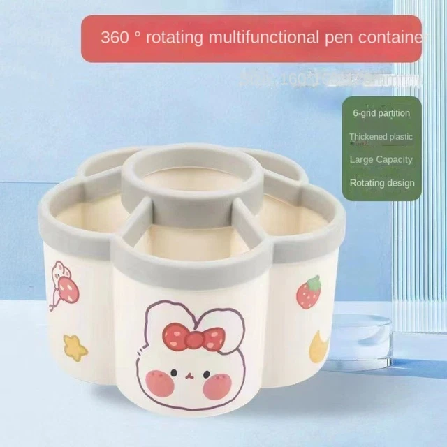 Rotating Rotating Pen Holder ABS Storage Bucket Cup  Desktop