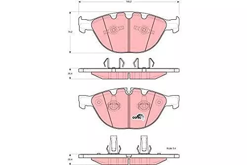 Genuine TRW Brake Pads (Front) (R90) GDB1558