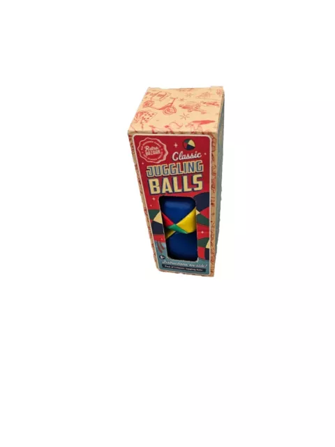 Retro Classic Juggling Balls 3 x Multicoloured Balls From Retro Bazaar. Ages 6+