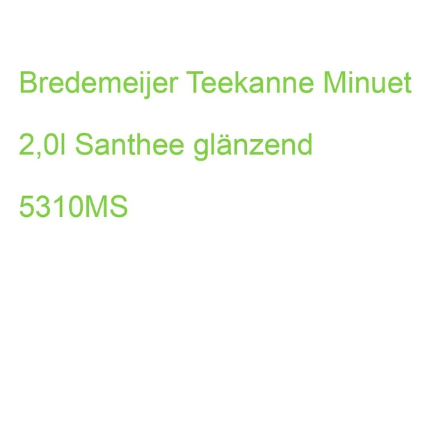 Bredemeijer Teekanne Minuet 2,0l Santhee glänzend 5310MS (8711871053102)