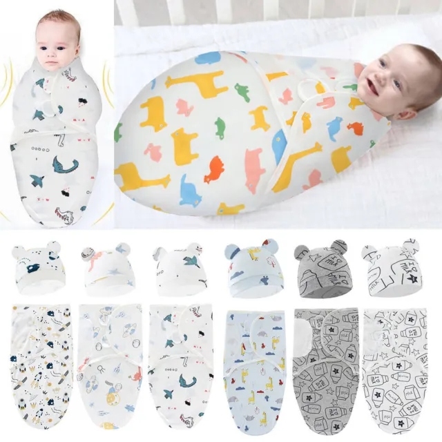 0-6 Months Newborn Baby Swaddle Blanket Easy Adjustable Infant Sleep Sack Wrap