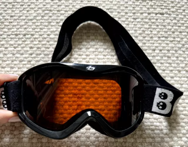 Used Bolle Ski Goggles Kids - Black with Orange lenses