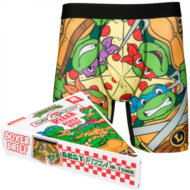 Teenage Mutant Ninja Turtles Pizza Boxer Briefs in Novelty Packaging Multi-Color