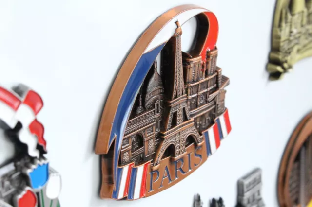 3D - PARIS - FRANCE- Souvenir Fridge Magnet Kitchen Decor Holiday Gift -Metal 3