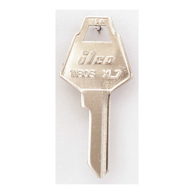 KABA ILCO 1180S-XL7 Key Blank,Brass,Type XL7,5 Pin,PK10
