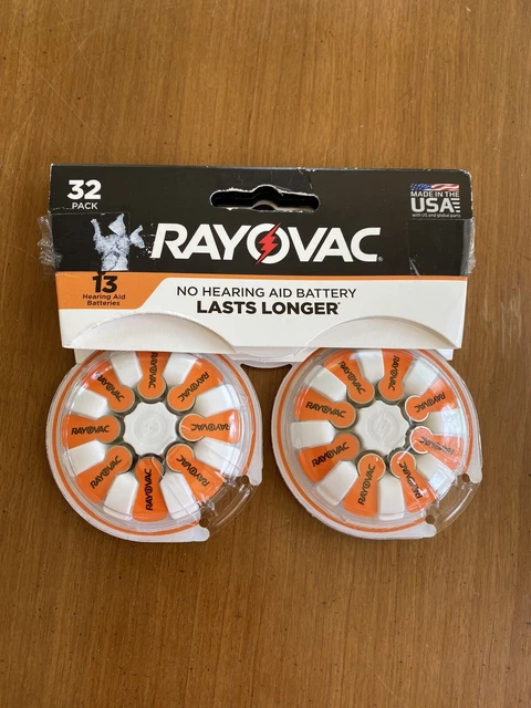 Baterías para audífonos Rayovac talla 13, paquete de 16 x8/22