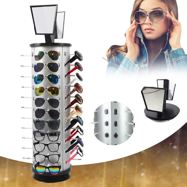 Retail Sunglass Display Rotating Sunglasses Display Stand Eyewear Holder 44 Pair