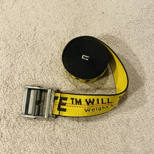 OFF-WHITE Virgil Abloh Industrial Yellow Belt 76”