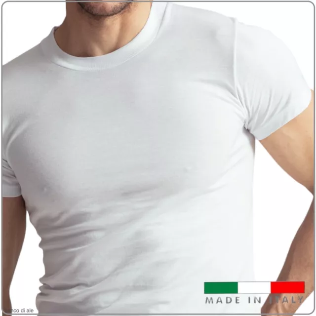 Maglia Intima da uomo maglietta manica corta 100% cotone canottiera mezza manica