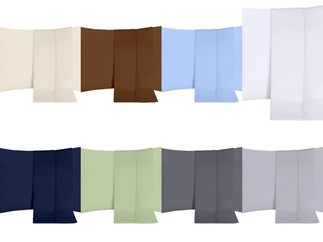 100% Egyptian Cotton King Size Pillow Cases Set of 2 Breathable Pillow Cover