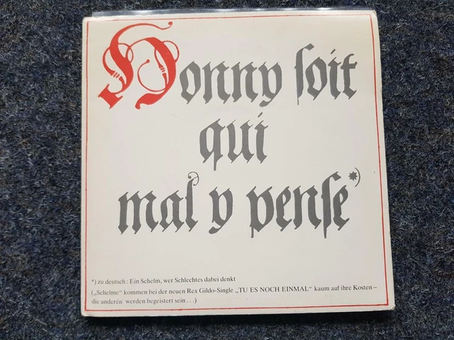 Honi Soit Qui Mal Y Pense Aussprache REX GILDO - Honny/ Honi soit qui mal y pense/ Die blaue Melodie 2 x 7