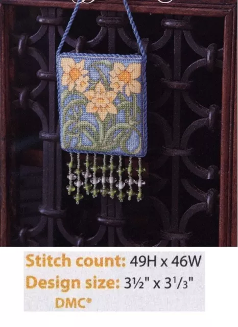 Art Nouveau Daffodils Cross Stitch Pattern Only     Yd   Wep