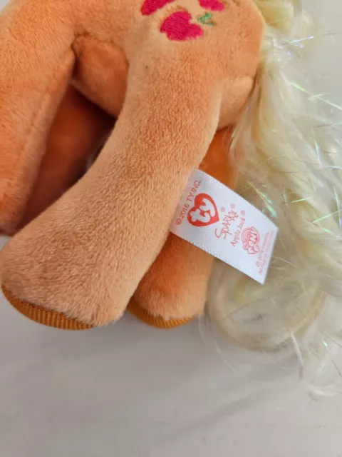 TY Beanie Babies Sparkle Apple Jack My Little Pony soft toy plush teddy with tag 3