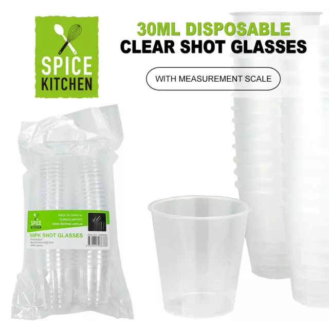 50-1200pcs Shot Glasses Flexible Plastic 30mL Reusable Vodka Jelly Jello Cups