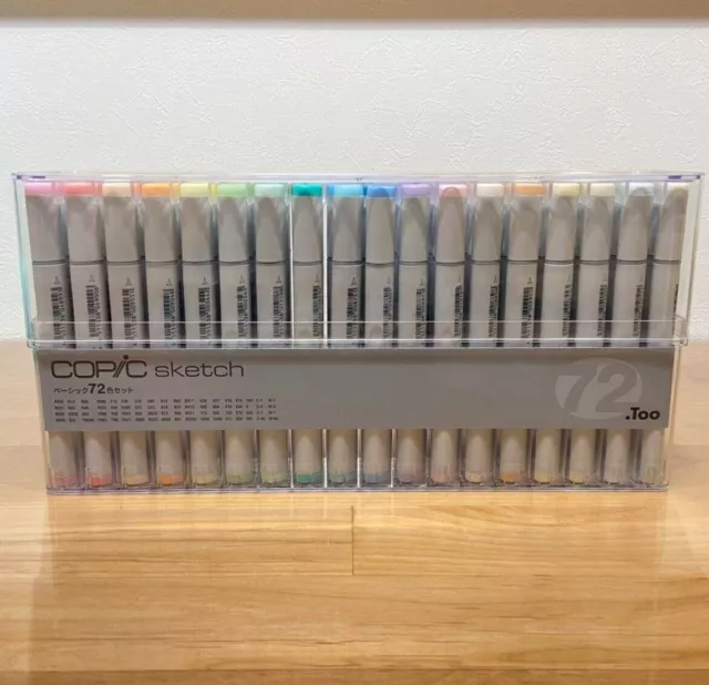 Copic Sketch Marker 72 Farben BASIC Set Künstlermarker JAPAN NAGELNEU