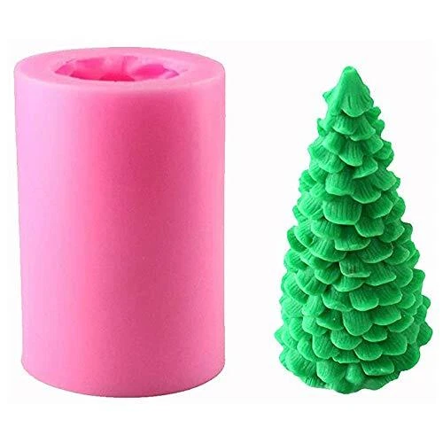 Hpamba Albero di Natale 3D Candela in Silicone 3D albero di Natale stampo (p8D)