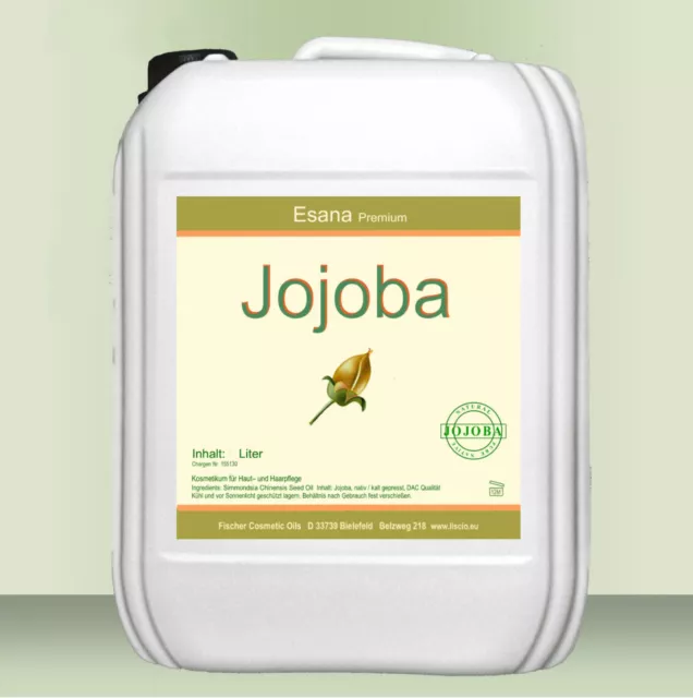 Jojobaöl 5 Liter nativ / kaltgepresst in goldgelber DAC-Qualität