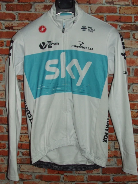 Maillot de Vélo Haut Maillot Cyclisme Équipe Sky Castelli Taille XL