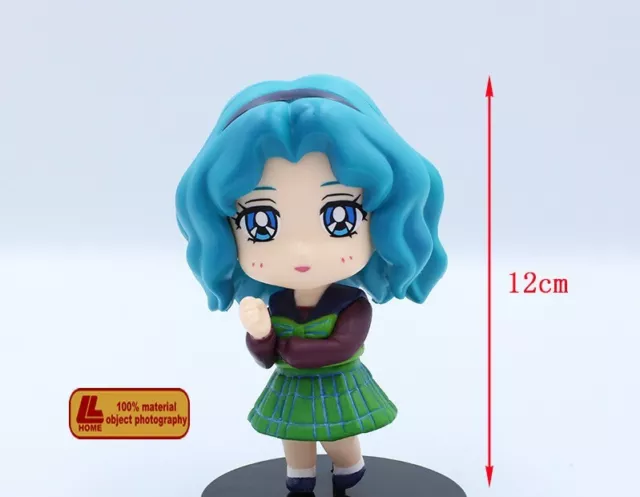 Anime Sailor Moon Sailor Mercury Mizuno Ami big eye cute PVC Figure girl Gift