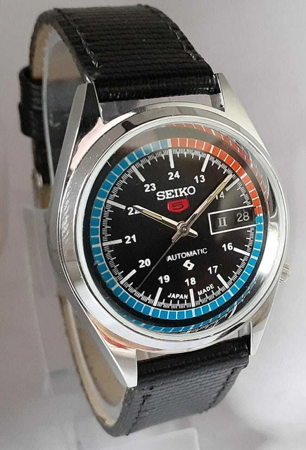Orologio da polso da uomo vintage Seiko 5 automatico con giorno e data,...