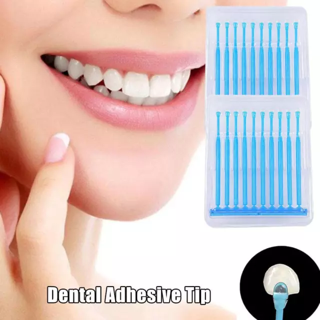 20pcs Dental Porcelain Veneers Bonding Stick Teeth Crown Adhesive Tip Applicator