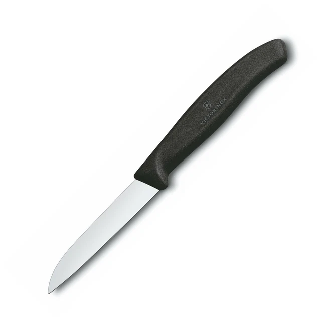 1 Stk. VICTORINOX Gemüsemesser  Küchenmesser glatte Klinge  8cm gerade / schwarz 2