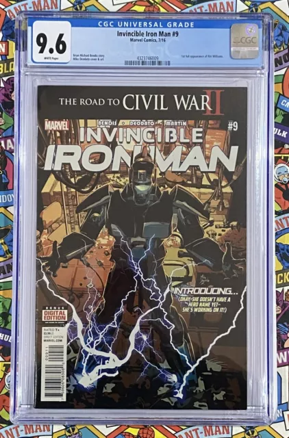 INVINCIBLE IRON MAN #9 - JUL 2016 - 1st FULL RIRI APPEARANCE - CGC (9.6) NM+