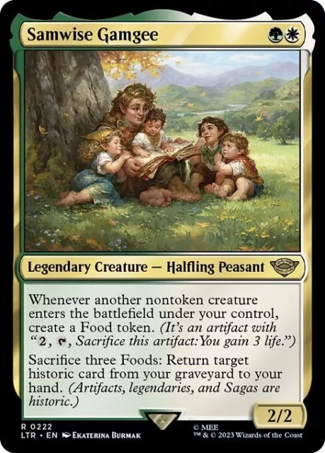 MTG LORD OF the Rings Delighted Halfling *Prerelease Borderless