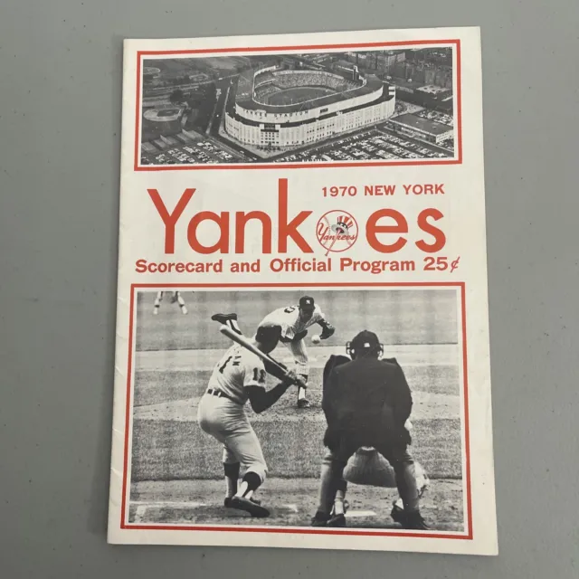 Vintage 1970 New York Yankees Scorecard and  Program vs Baltimore unscored