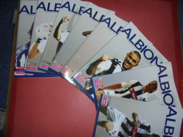 2006/07 West Bromwich Albion Home Programmes Choose From List (Wba) 2007