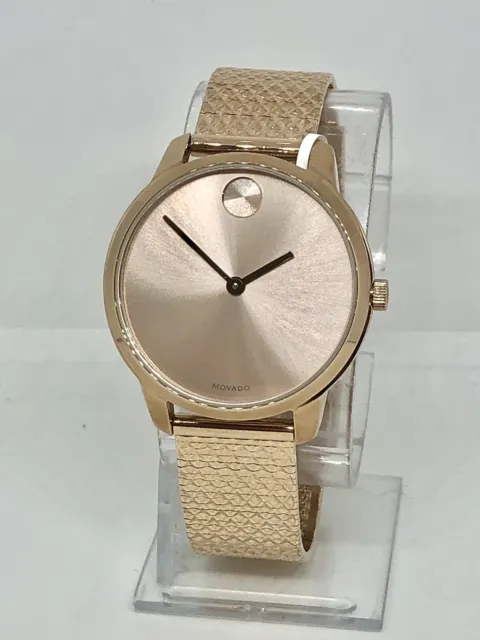 NEW MOVADO Bold Rose Gold Women's Watch 3600596 Stainless Steel 35mm