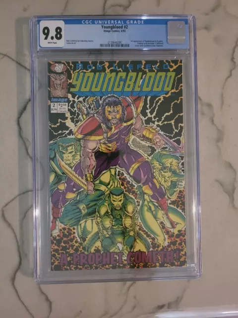 Youngblood #2 CGC 9.8 1992 1st Shadowhawk & Prophet Movie Announced Green