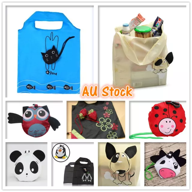 Foldable Shopping Bags Reusable Eco Grocery Carry Bag Storage Tote Handbags Cute