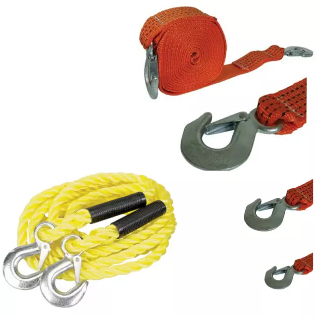 Tow Rope 2 & 3 Tonne Rot-Resistant | poly-braided tow rope with constructed hook